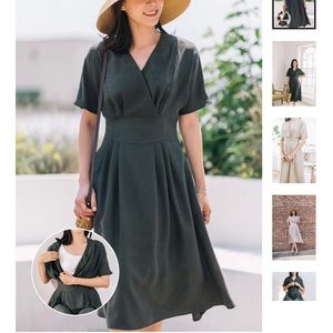 Konny Lyocell Nursing Dress with Smocking Small